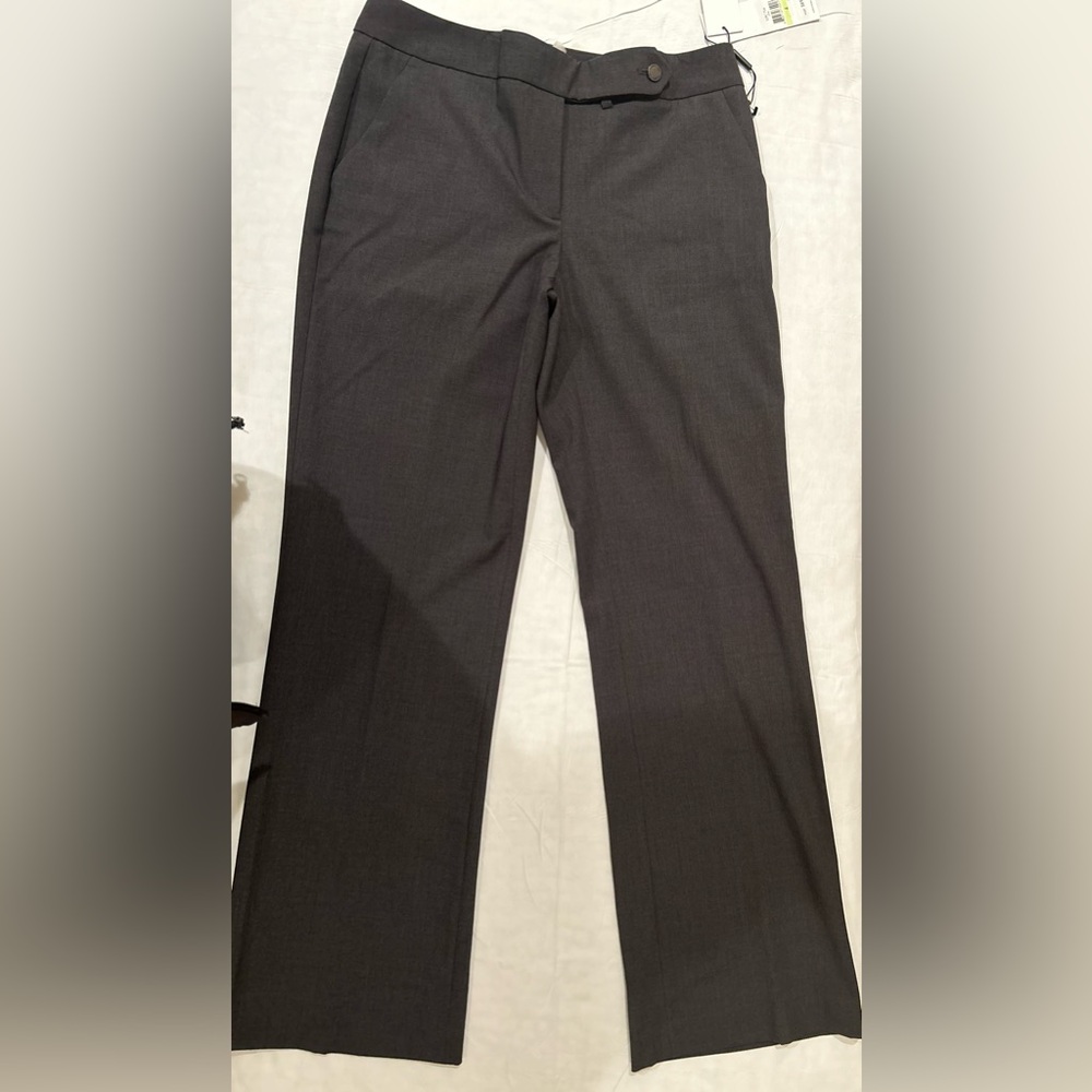 NWT Calvin Klein Womens Pants/size 4 /charcoal, Classic Straight Leg/Retail $ 89